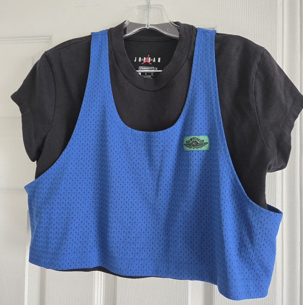 Jordan x Aleali May Layered Crop Top, Size Large